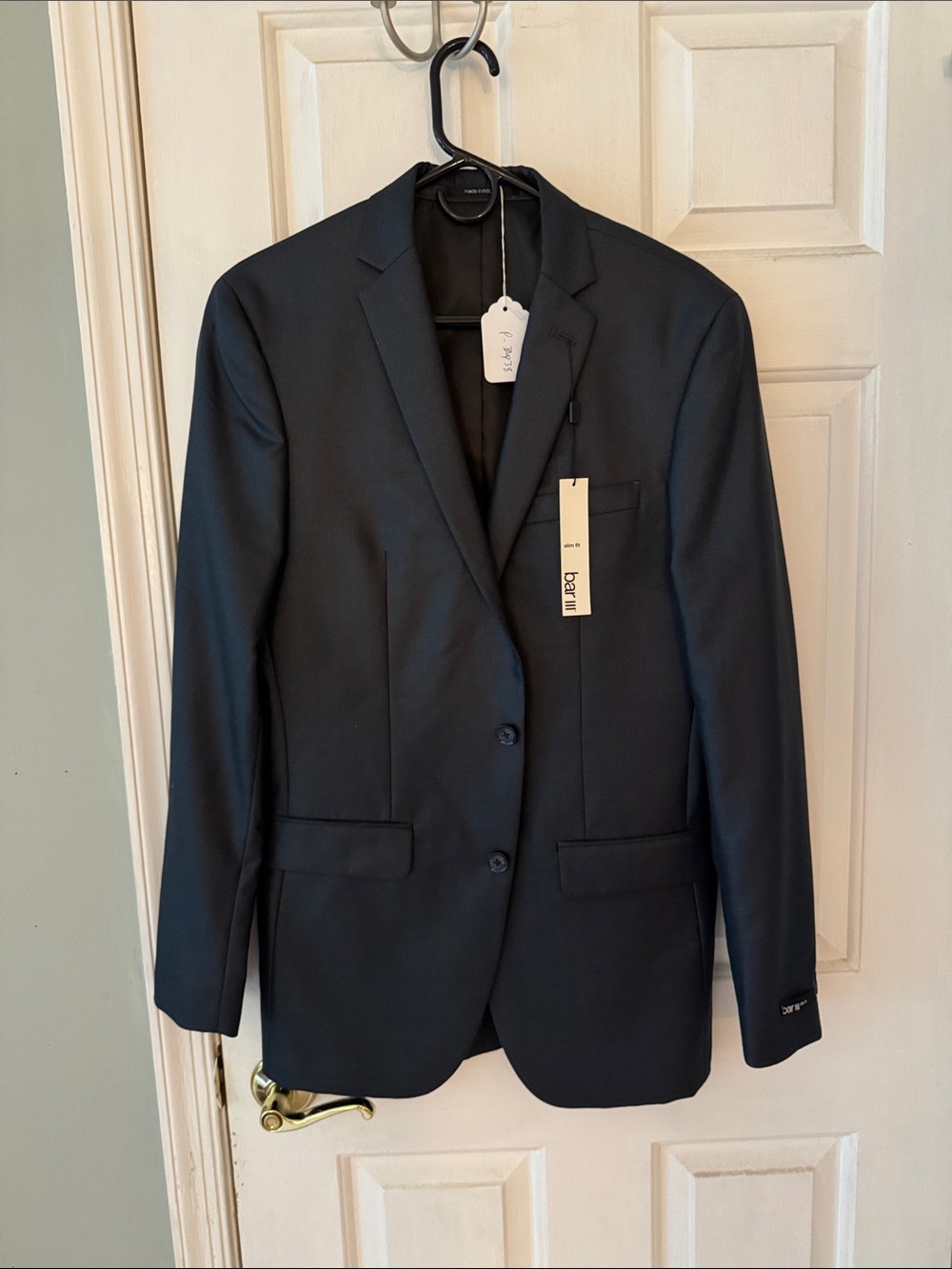Bar III Men's Dark Navy Two-Button Single-Breasted Blazer